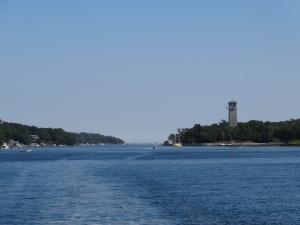 The "Dingle Tower" & looking back out to sea from the Northwest Arm.  